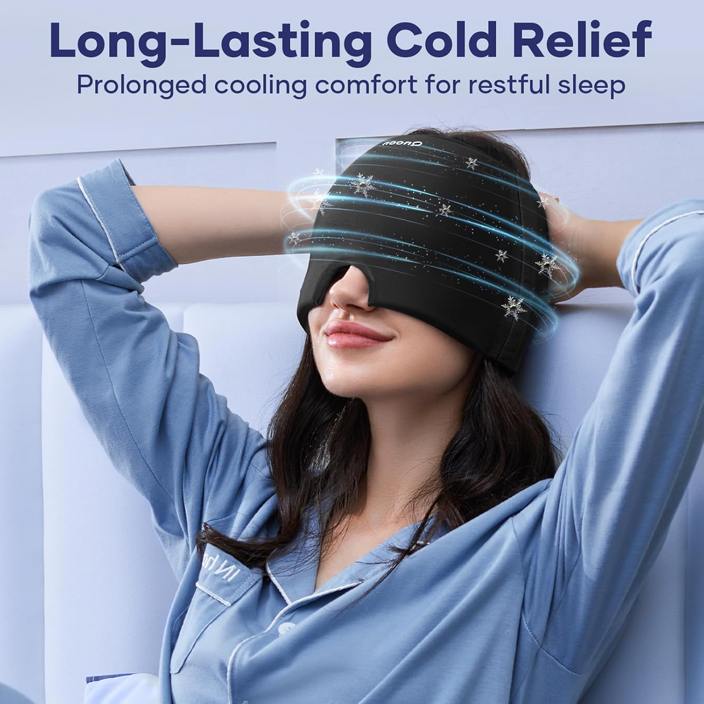 Migraine Relief Cap – 360° Cooling Gel for Headaches | GlowForm