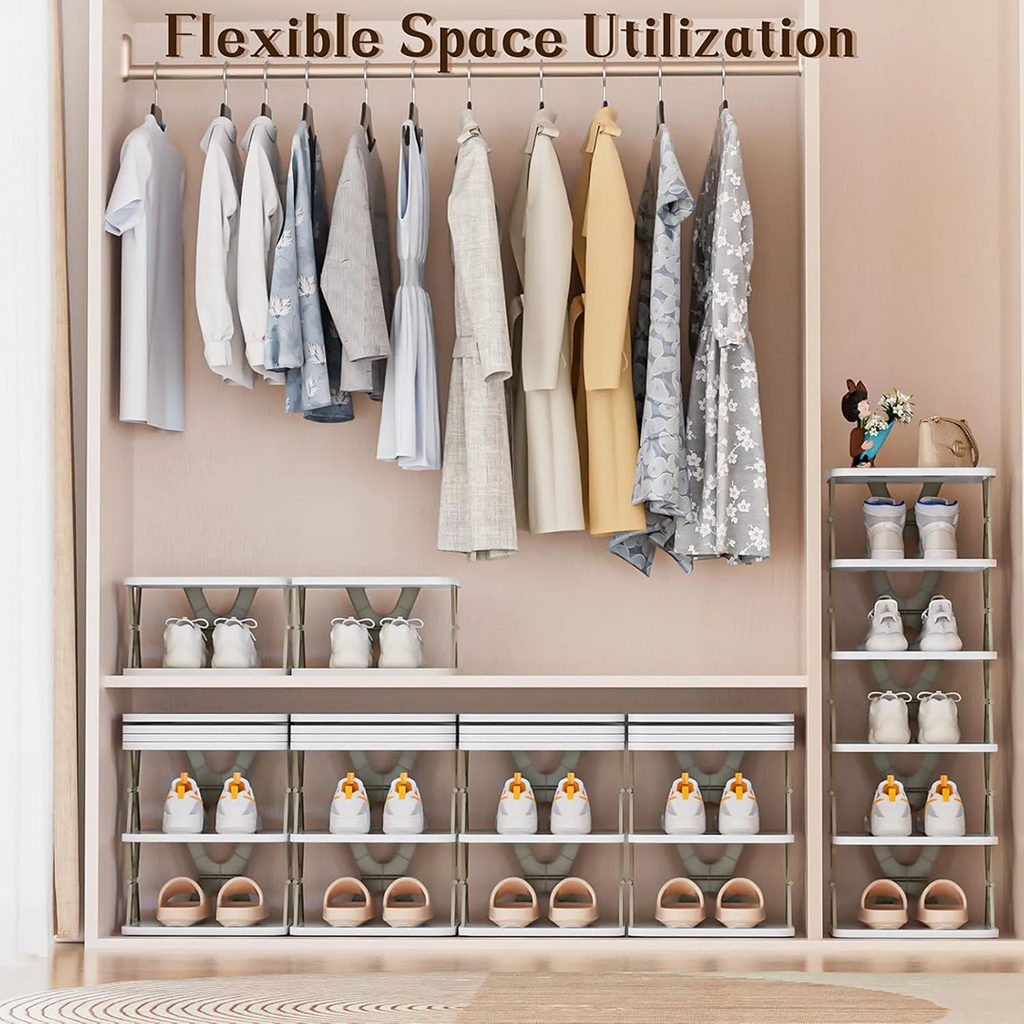 ALVENZA Foldable Shoe Rack 6-Layer – Space-Saving Organizer | Organivo