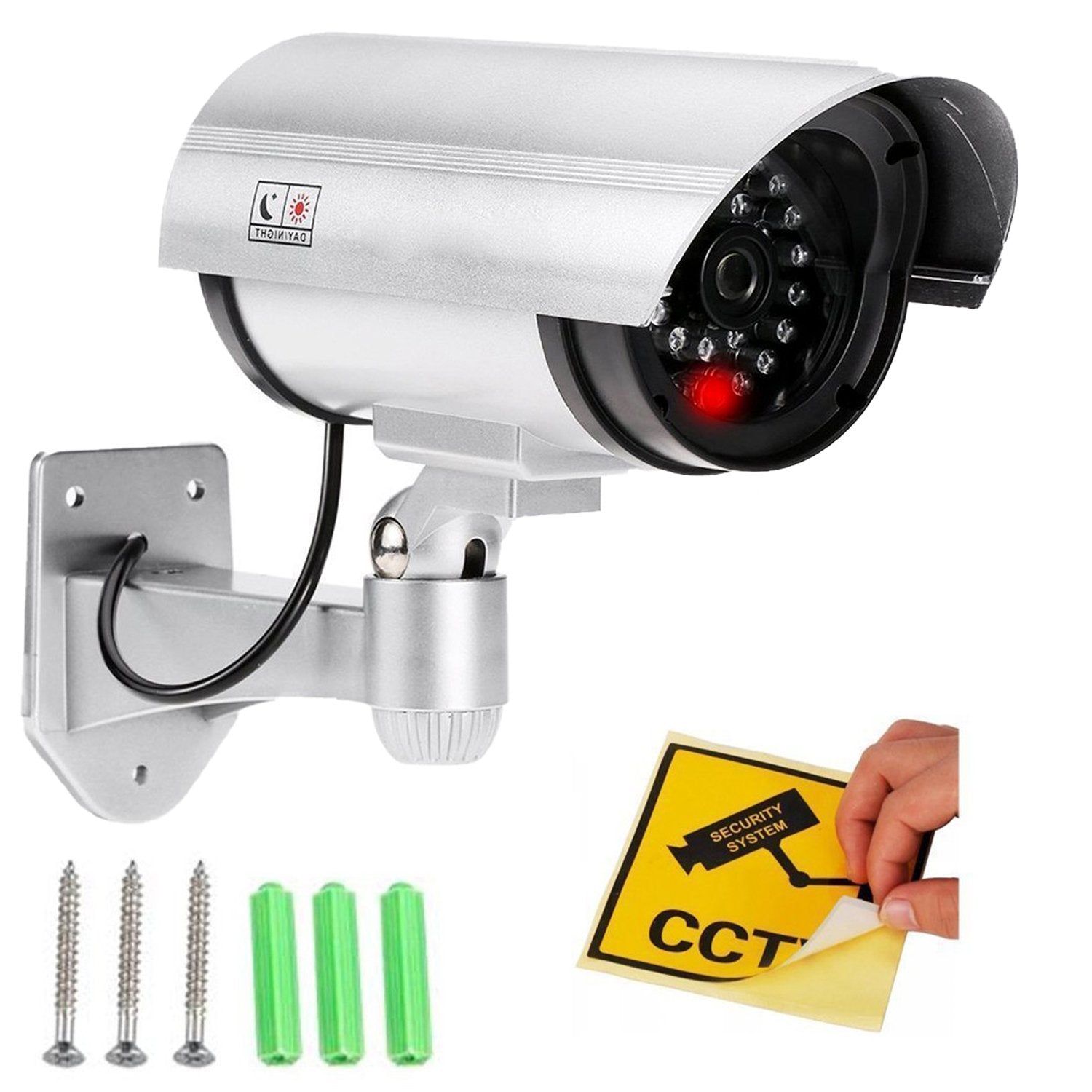 ALVENZA Dummy Security Camera – Outdoor Fake CCTV with LED | AutoSafeo