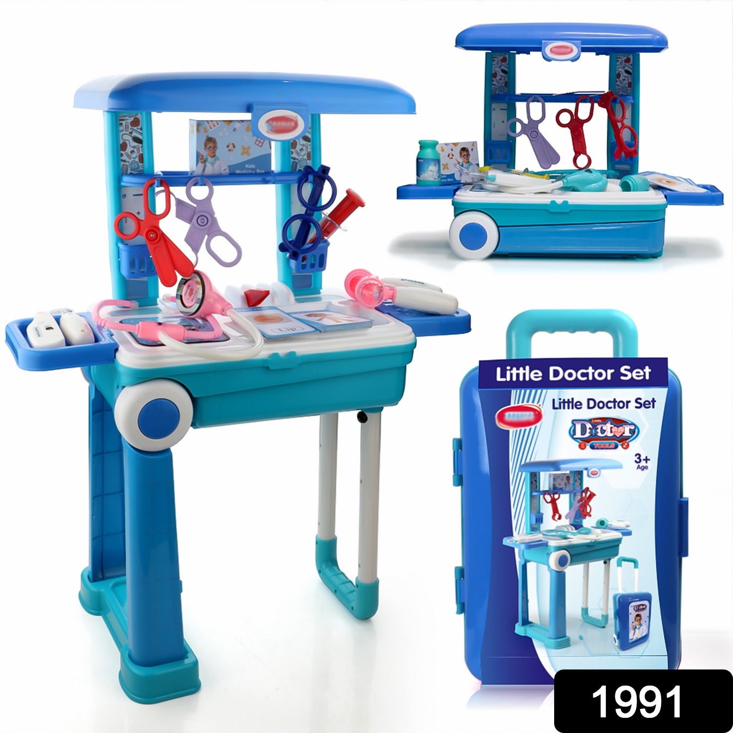 ALVENZA Kids Doctor Set with Trolley & LED Light Instruments | Aditi