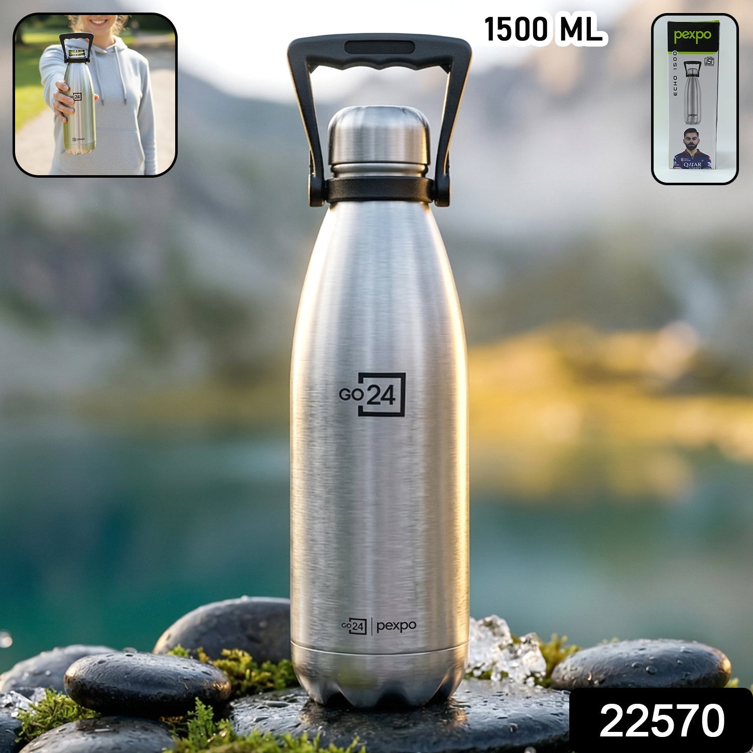 ALVENZA Vacuum Insulated Water Bottle – Keeps Drinks Hot & Cold for Hours