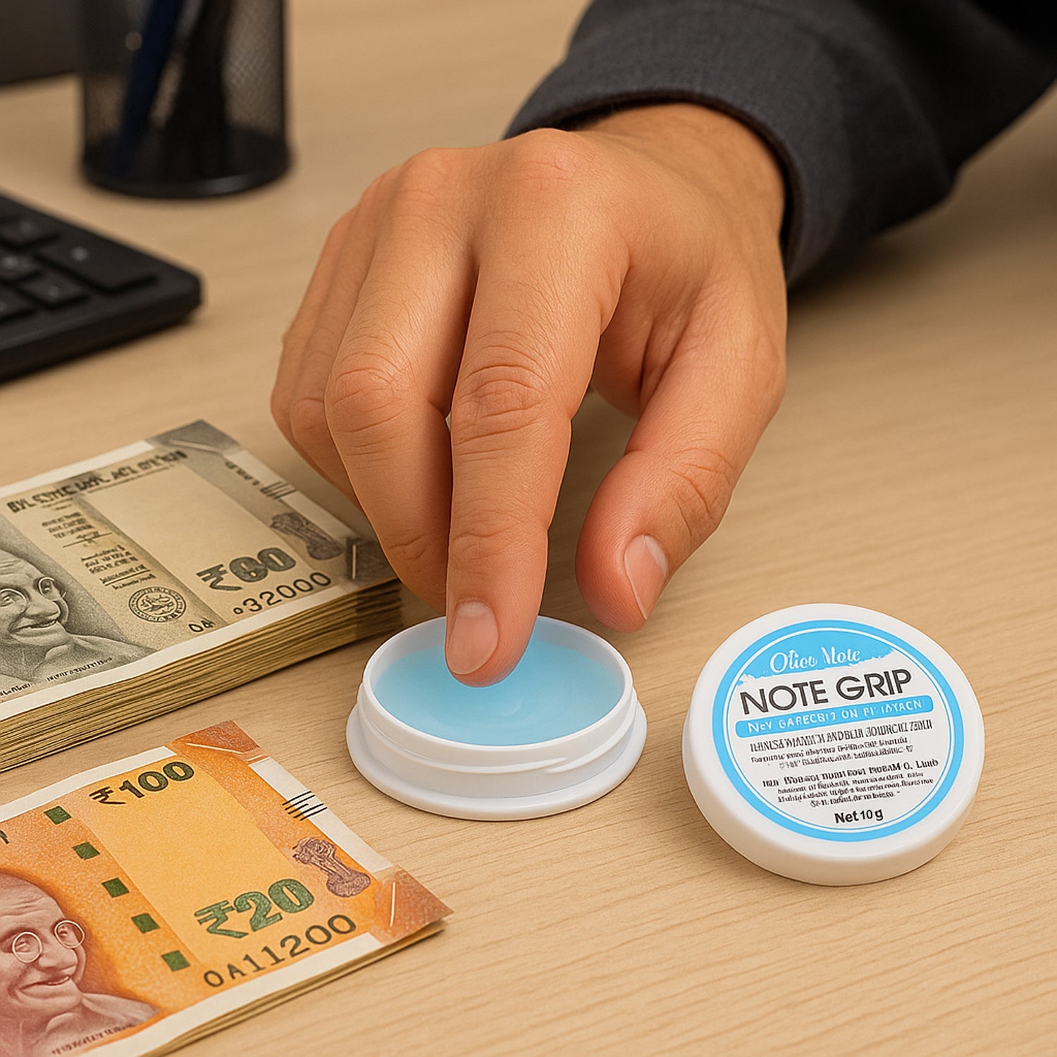 ALVENZA Note Grip 10g – Non-Sticky Gel for Smooth Currency Handling