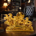 ALVENZA Seven Running Horses Showpiece – Symbol of Success & Positive Energy