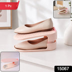 Adjustable Shoe Storage Rack Space-Saving & Stackable Design - Side View