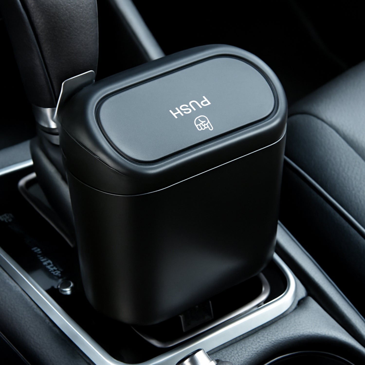 ALVENZA Mini Car Trash Can with Lid – Waterproof & Leak-Proof | Velvet Wheels