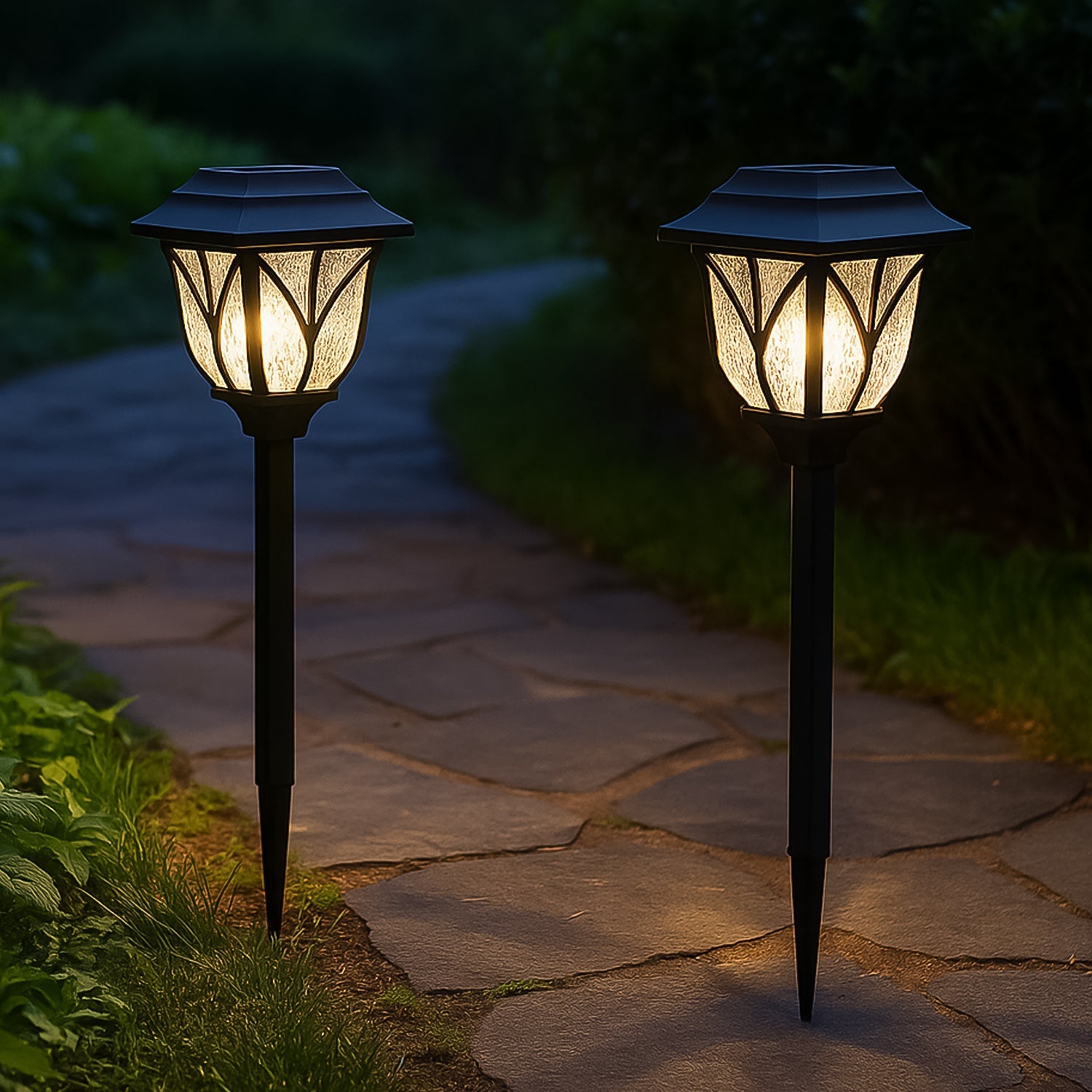 ALVENZA Solar Pathway Lights – Water-Ripple Garden Lighting | FitFuzion