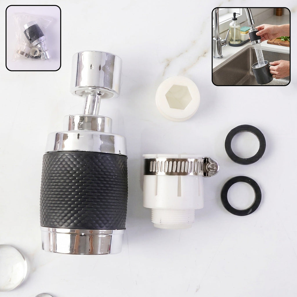 Kitchen Faucet Sprayer 360 Rotatable & Water-Saving Nozzle - Side View