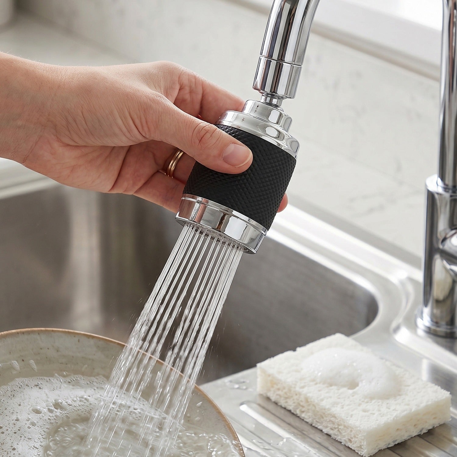 Kitchen Faucet Sprayer 360 Rotatable & Water-Saving Nozzle