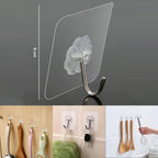 Strong Transparent Adhesive Wall Hooks 10 Pc Set for Home & Kitchen - Detail View 6