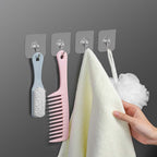 Strong Transparent Adhesive Wall Hooks 10 Pc Set for Home & Kitchen - Detail View 7