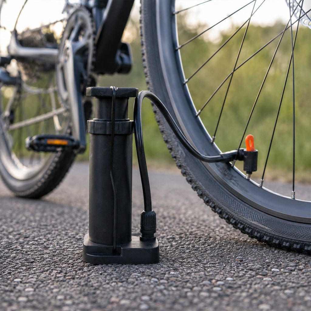 Mini Foot Pedal Air Pump Portable High-Pressure Inflator for Bikes & Balls - Back View
