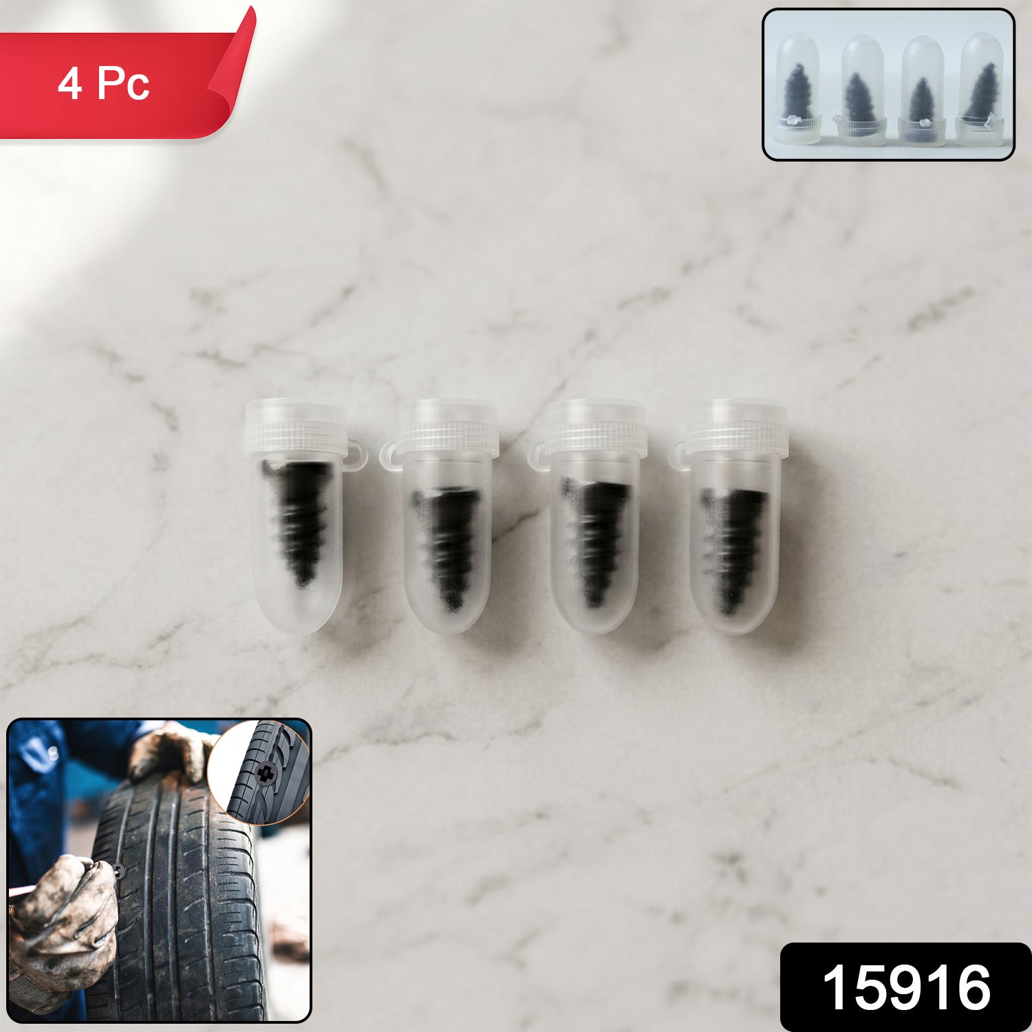 ALVENZA Car & Bike Tubeless Tire Repair Nails – Emergency Quick Fix Kit