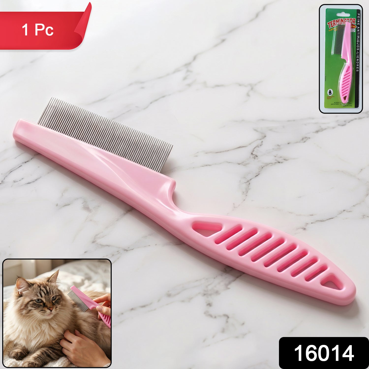 Pet Dog Hair Removal Comb Easy Shedding and Fur Cleaning - Side View