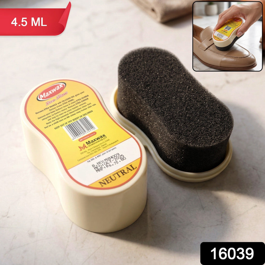 Maxwax Neutral Shoe Shiner Compact Quick Shine & Care Solution - Side View