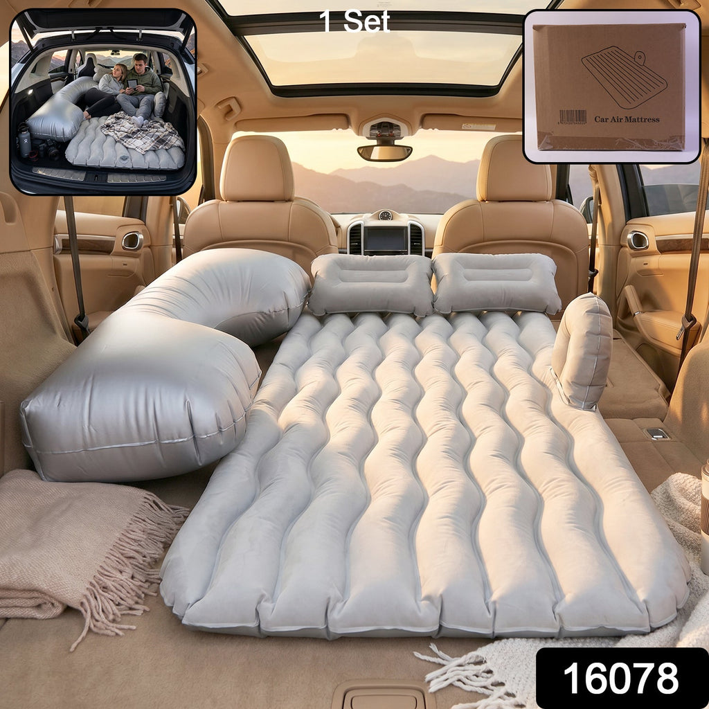 ALVENZA Portable Car Air Mattress – Foldable with Pump & Pillows for Road Trips, Car Sofa