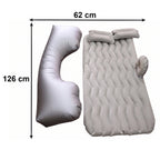ALVENZA Portable Car Air Mattress – Foldable with Pump & Pillows for Road Trips, Car Sofa