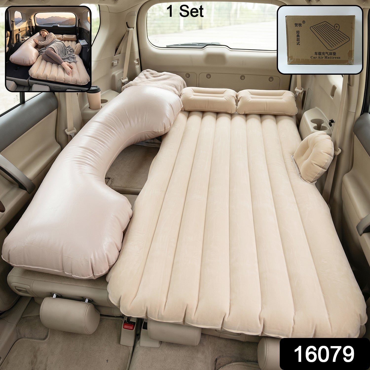 ALVENZA Portable Car Air Mattress – Foldable for Travel & Camping Comfort, Car Sofa