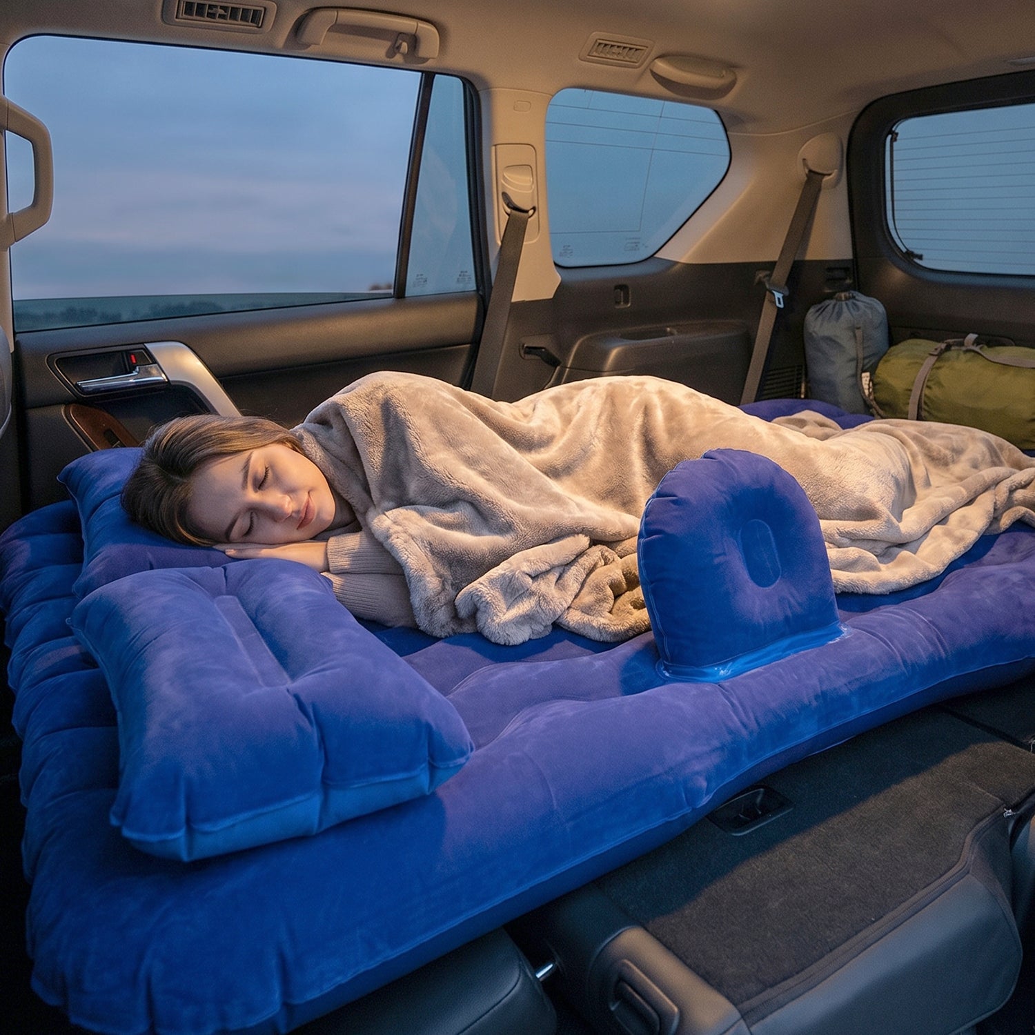 ALVENZA Portable Car Air Mattress – Comfortable SUV & Travel Bed, Car Sofa
