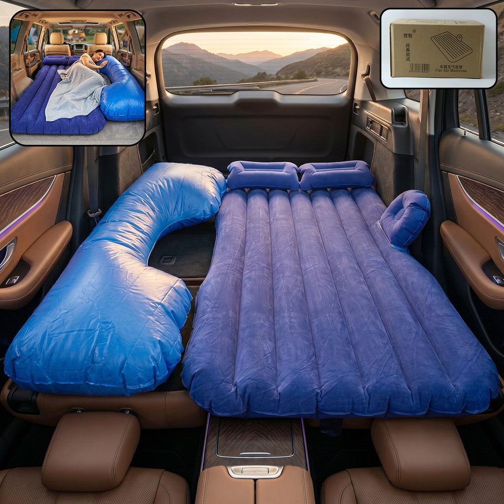 ALVENZA Car Air Mattress – Portable & Quick Inflate for Travel Comfort, Car Sofa