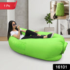 Inflatable Lounger Portable & Comfortable for Indoor & Outdoor Use - Side View