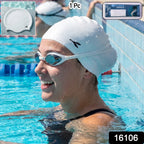 Silicone Swimming Cap Waterproof & Flexible Fit for All Ages - Side View
