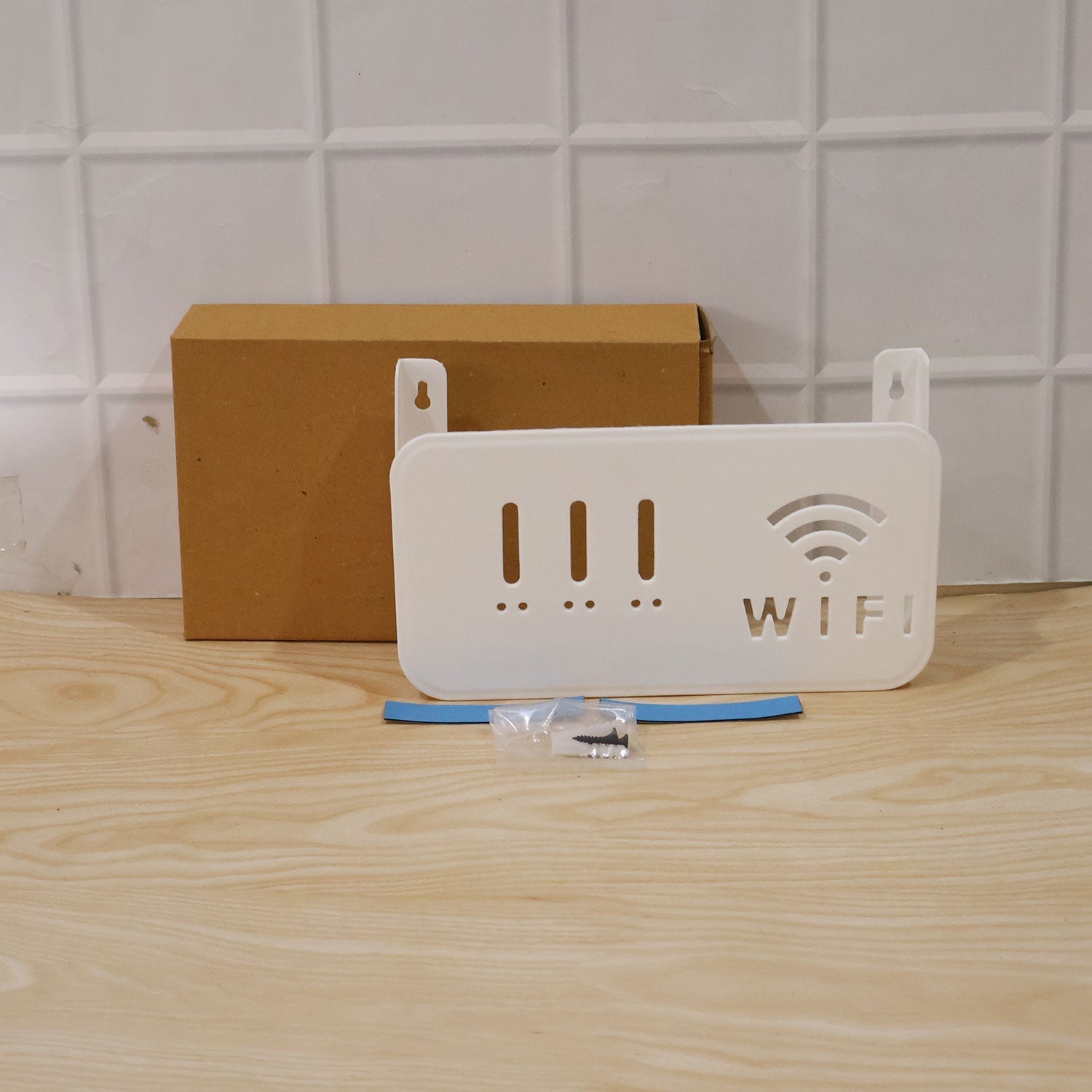 Wall Mount WiFi Router Holder Space-Saving Cable Management Solution - Detail View 7