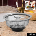Stainless Steel Sink Strainer Adjustable Stopper | Garth - Side View