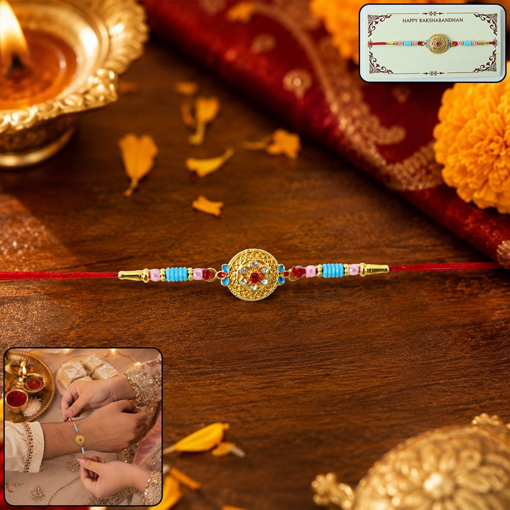 ALVENZA Diamond Rakhi – Elegant Traditional & Modern Style