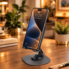 ALVENZA Foldable Mobile Stand – 360° Rotatable & Portable Metal Holder