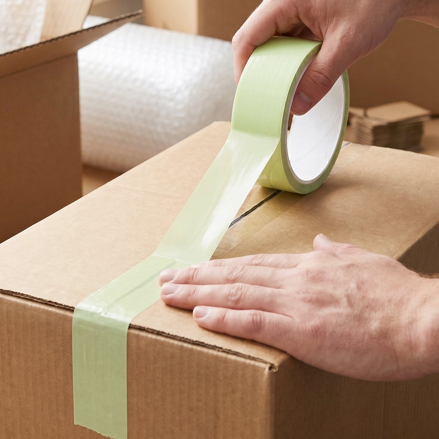 Strong Adhesive Packaging Tape Heavy Duty Sealant for Cartons - Side View