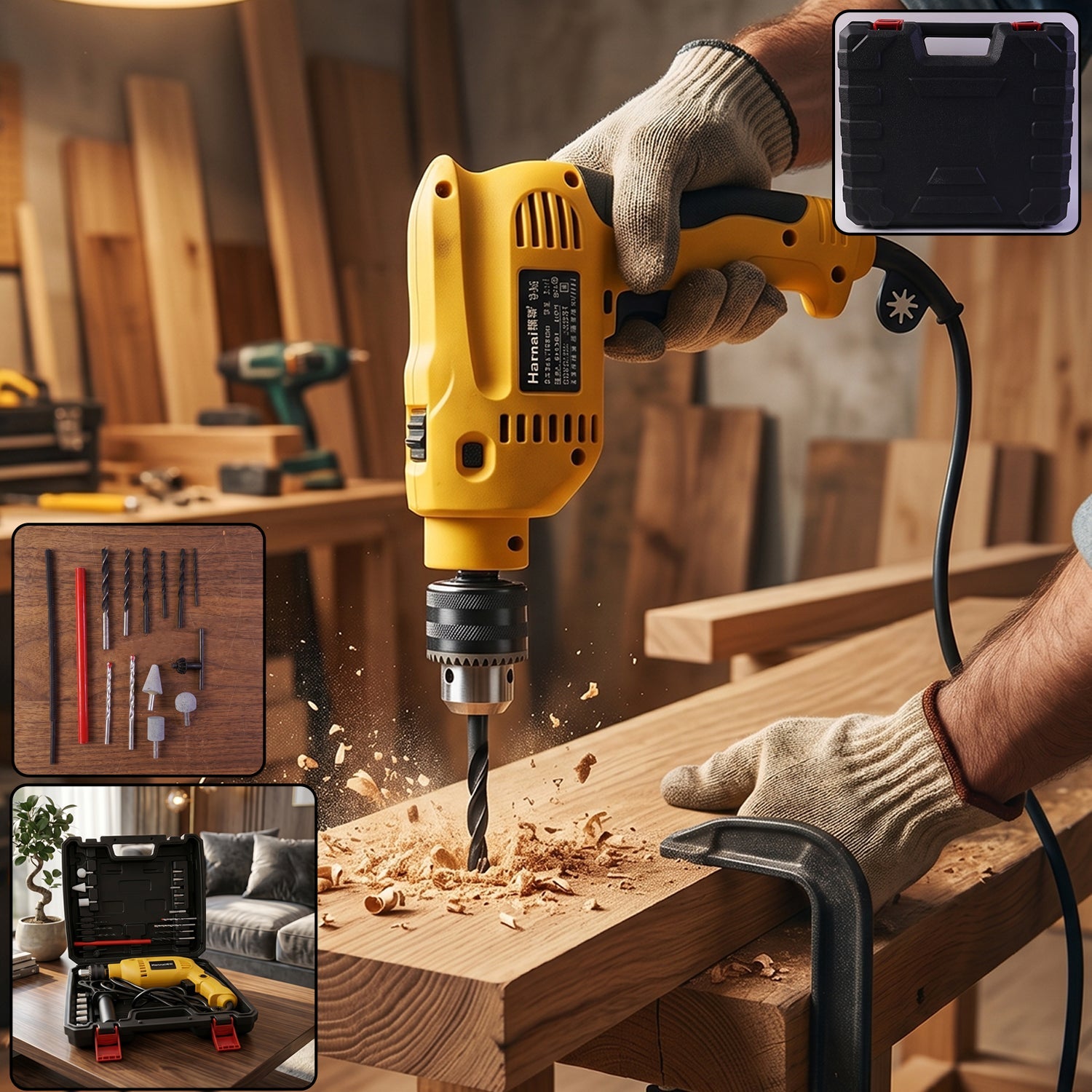 ALVENZA Heavy Duty Electric Drill – Powerful & Versatile for Professional Use