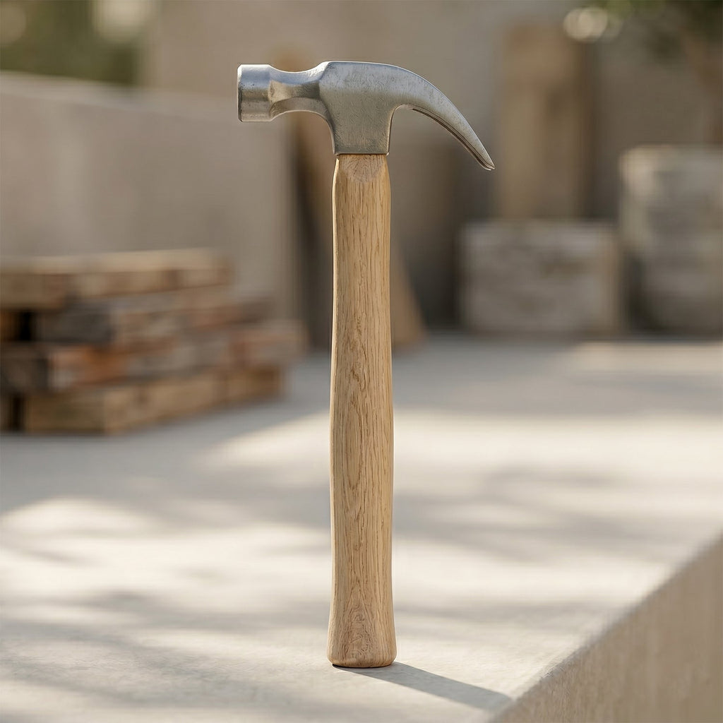 Wooden Handle Claw Hammer Durable Steel Head for Carpentry - Detail View 8