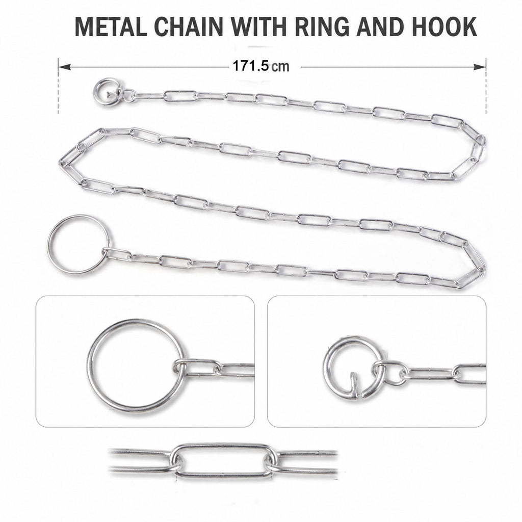 Heavy Duty Dog Chain Leash Durable 67-inch Pet Tether for Control - Detail View 6