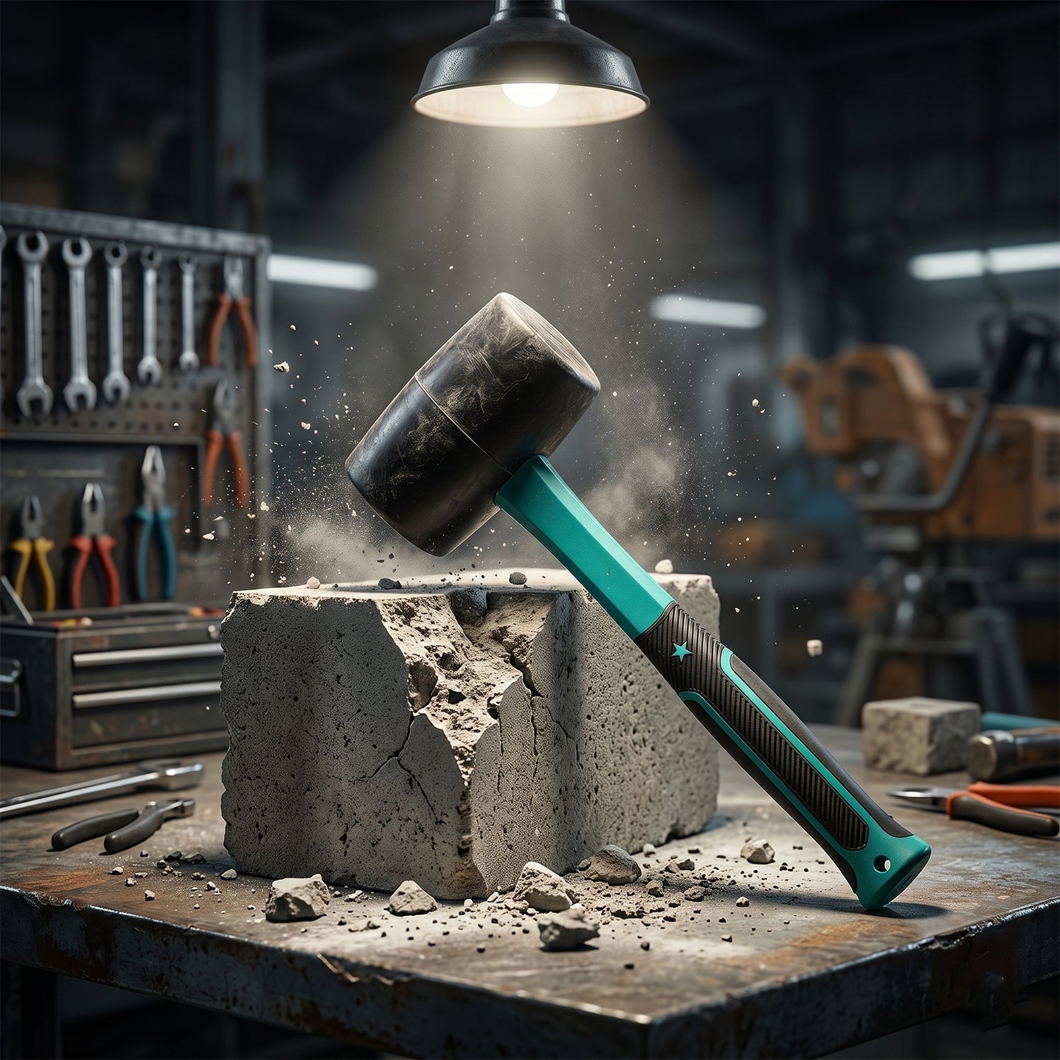 Heavy Duty Sledge Hammer Durable Rubber Mallet for Construction - Detail View 7