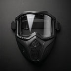 Protective Bike Goggle Face Mask Detachable Shield for Outdoor Safety - Front View