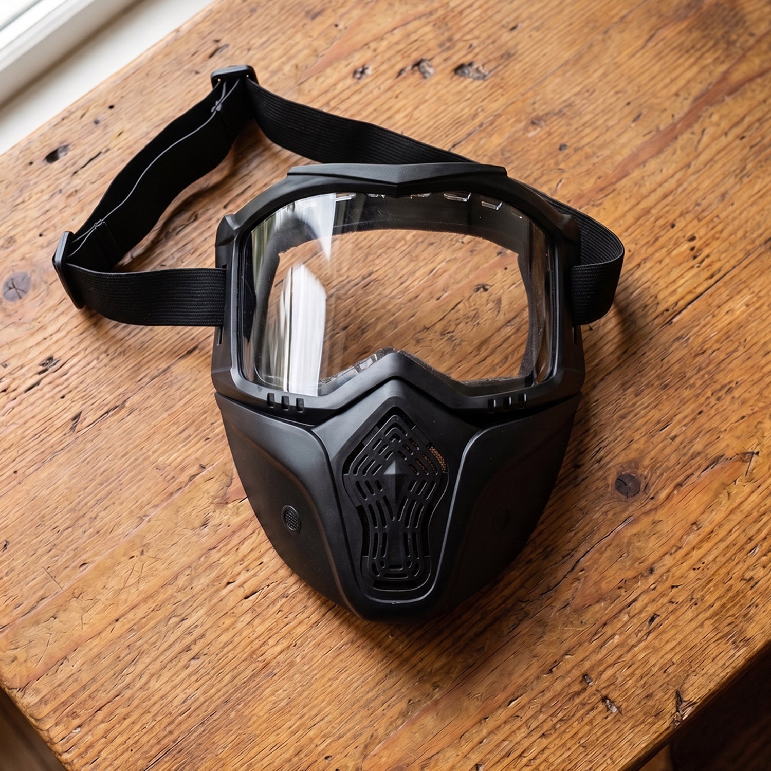 Protective Bike Goggle Face Mask Detachable Shield for Outdoor Safety - Back View