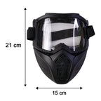 Protective Bike Goggle Face Mask Detachable Shield for Outdoor Safety - Detail View 6
