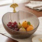 Decorative Plastic Fruit Bowl Elegant Gold Accent for Dining - Detail View 7