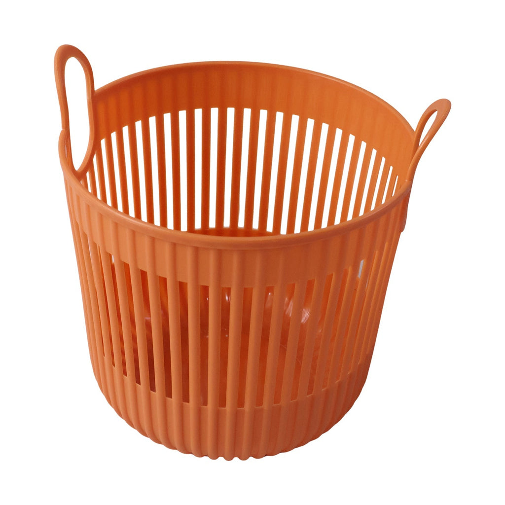 Plastic Round Storage Basket Durable and Portable Organizer - Detail View 5