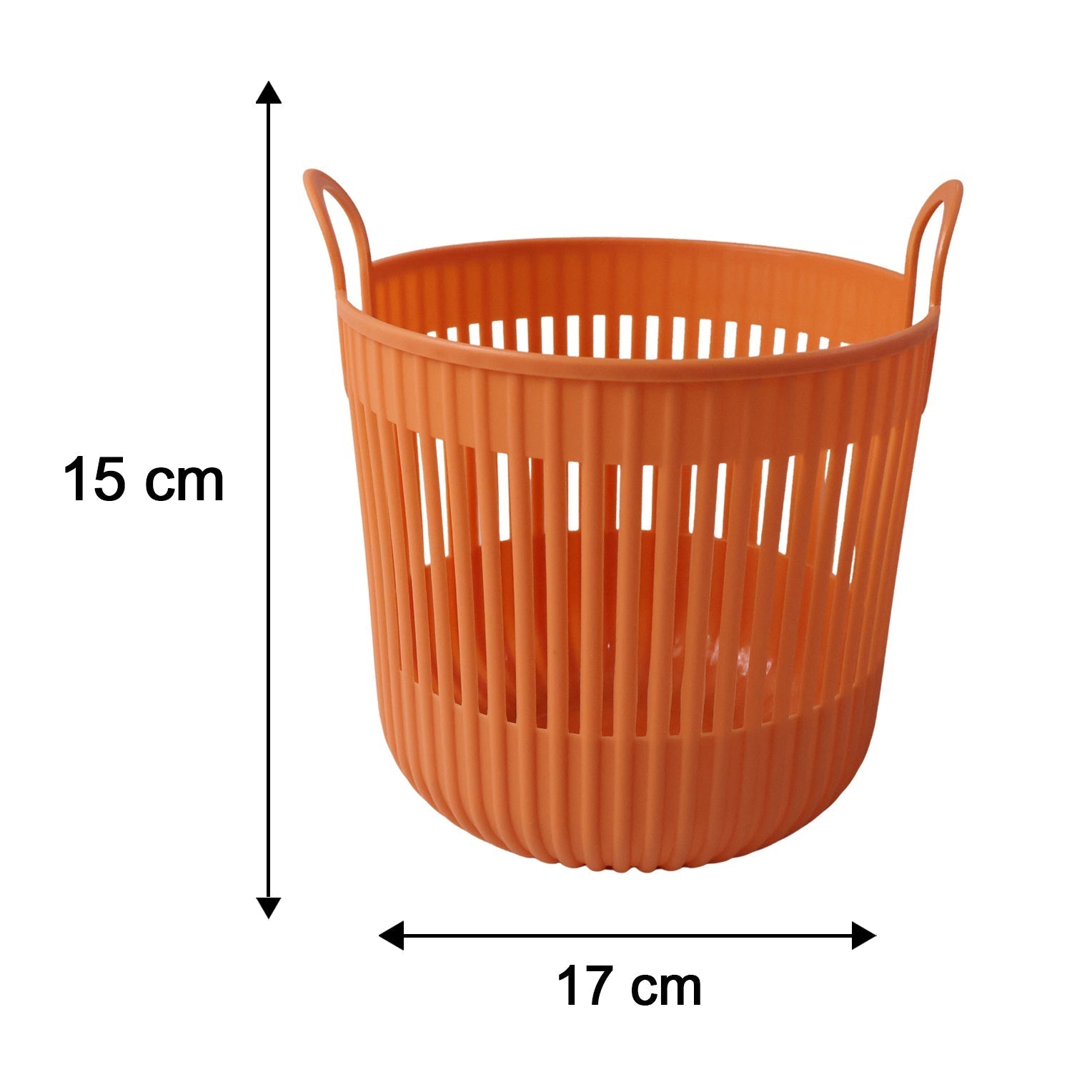 Plastic Round Storage Basket Durable and Portable Organizer - Detail View 6