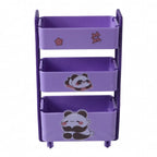 Mini Storage Trolley 3-Tier Desk Organizer with Wheels for Kids and Office - Detail View 5
