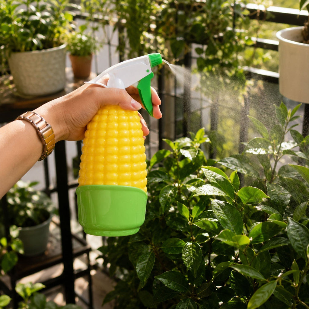 Trigger Spray Bottle Corn Shape for Plants & Home Cleaning - Front View