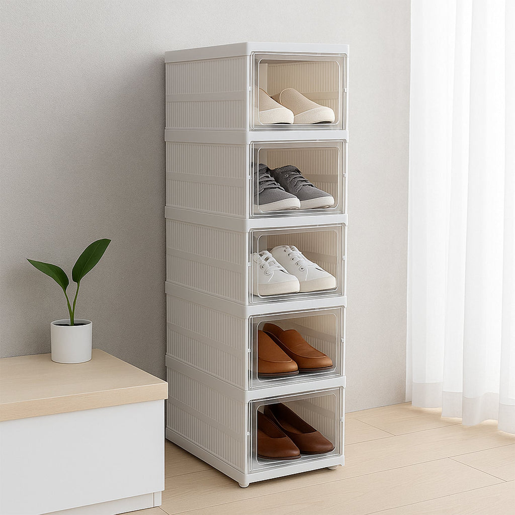 ALVENZA Stackable Storage Cart – 5-Layer Foldable Home Organizer | Organivo