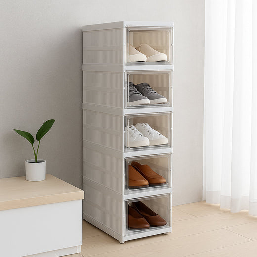 ALVENZA Stackable Storage Cart – 5-Layer Foldable Home Organizer | Organivo