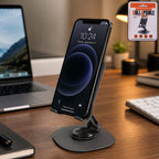 ALVENZA Foldable Mobile Stand – 360° Rotatable & Portable Metal Holder