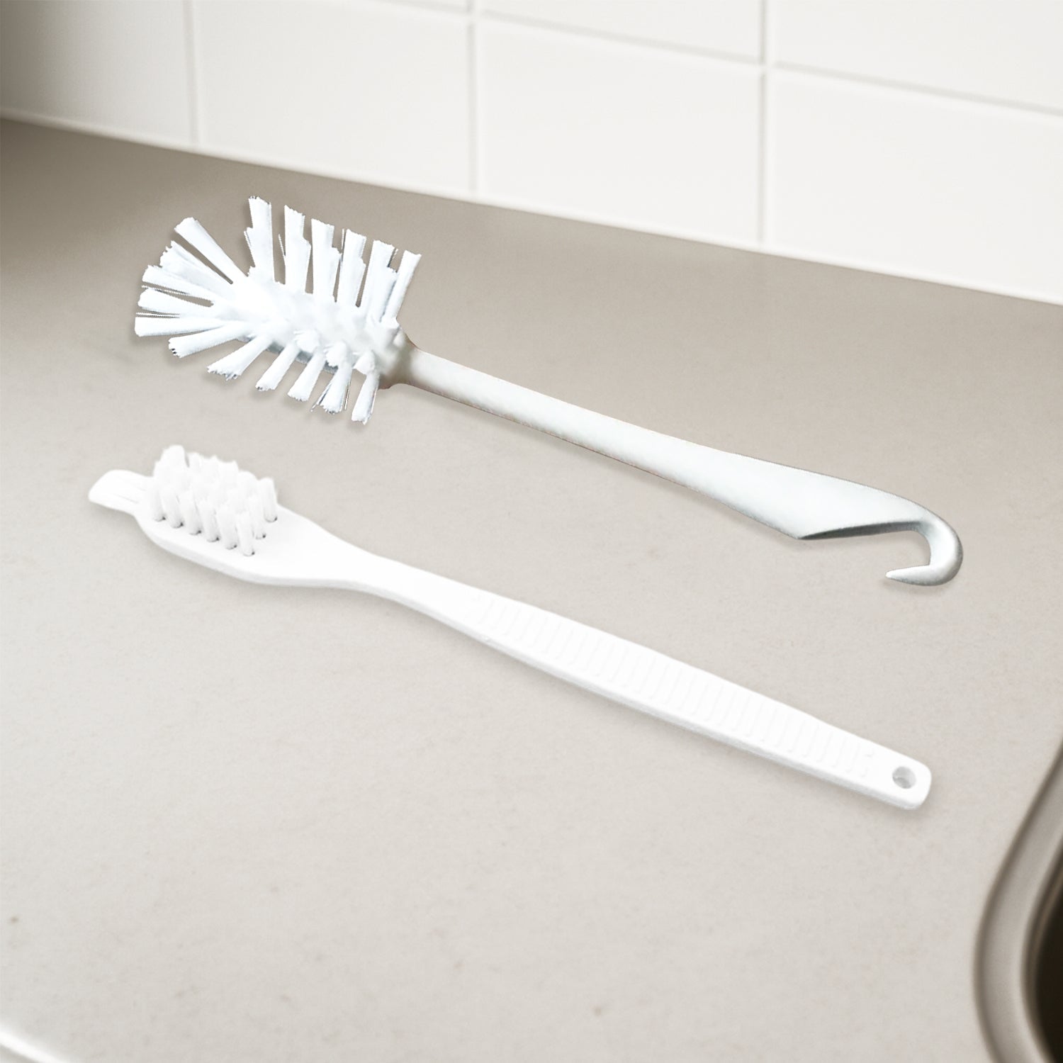Multifunctional Cleaning Brush For Bottles & Jars, Durable & Ergonomic - Back View