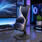 ALVENZA Foldable Mobile Stand – 360° Rotatable & Portable Metal Holder