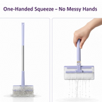 ALVENZA Mini Mop with Automatic Cloth Change & Push-Pull Handle | Velvet Wipe