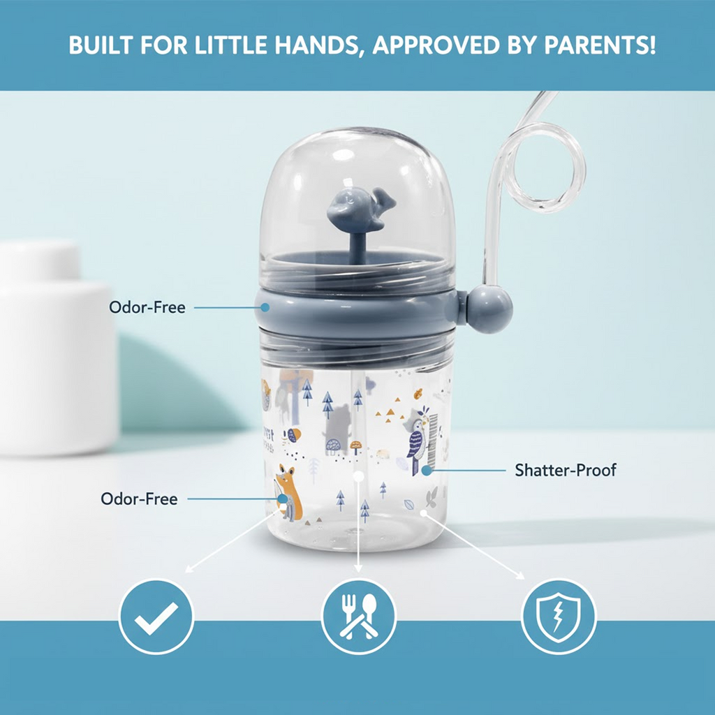 Whale Spray Sippy Cup Spill-Proof Fun for Toddlers | Feedora - Detail View 6