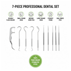 Stainless Steel Toothpick Set – 7-in-1 Portable Dental Kit | AuriGlam